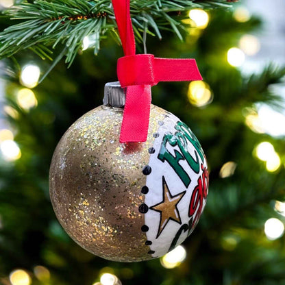 Feral Girl Christmas Ornament – Funny Hand-Painted Holiday Ornament, Personalized Gag Gift for Besties