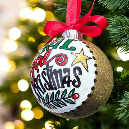 Feral Girl Christmas Ornament – Funny Hand-Painted Holiday Ornament, Personalized Gag Gift for Besties