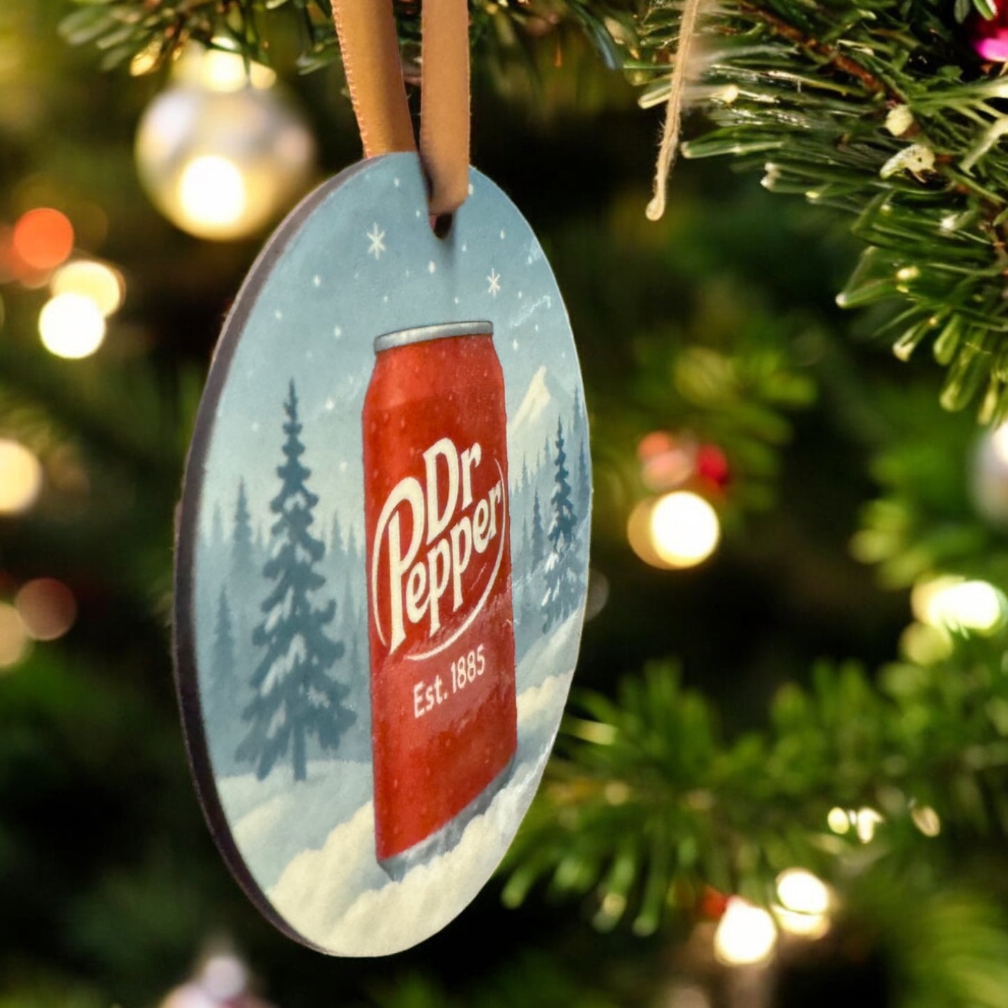 Crispy Dr Pepper Christmas Ornament – Funny Holiday Gift for Soda Lovers | Customizable Can or Bottle Design