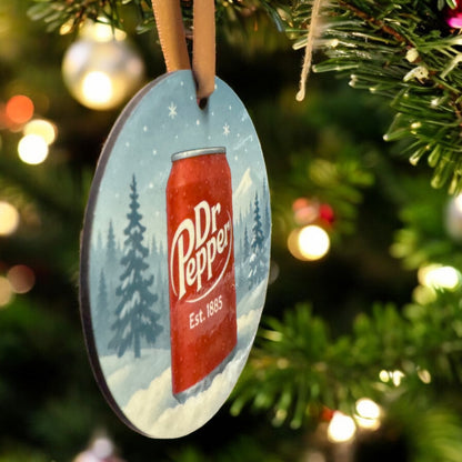 Crispy Dr Pepper Christmas Ornament – Funny Holiday Gift for Soda Lovers | Customizable Can or Bottle Design