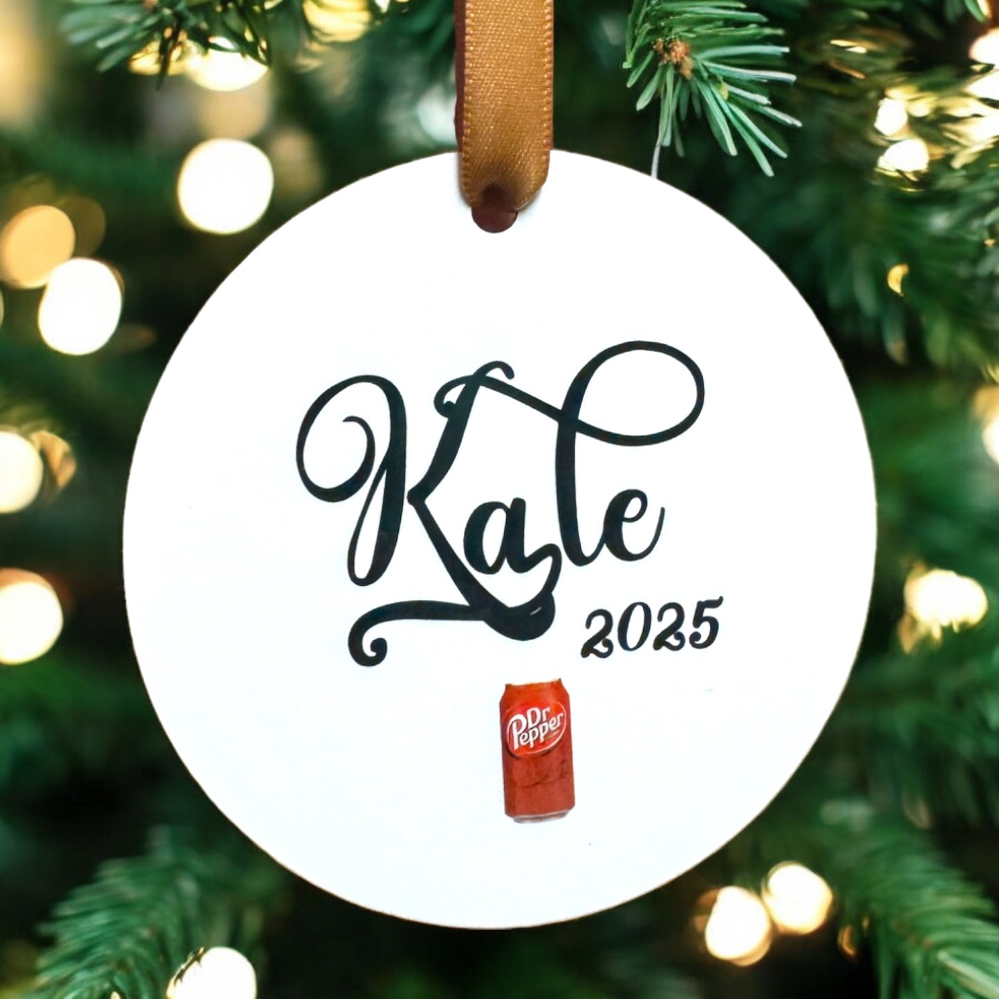 Crispy Dr Pepper Christmas Ornament – Funny Holiday Gift for Soda Lovers | Customizable Can or Bottle Design