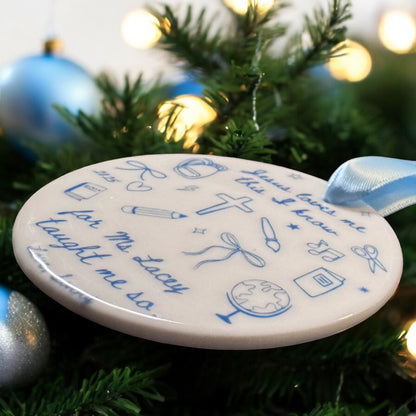 “Jesus Loves Me, This I Know” Personalized Teacher Ornament