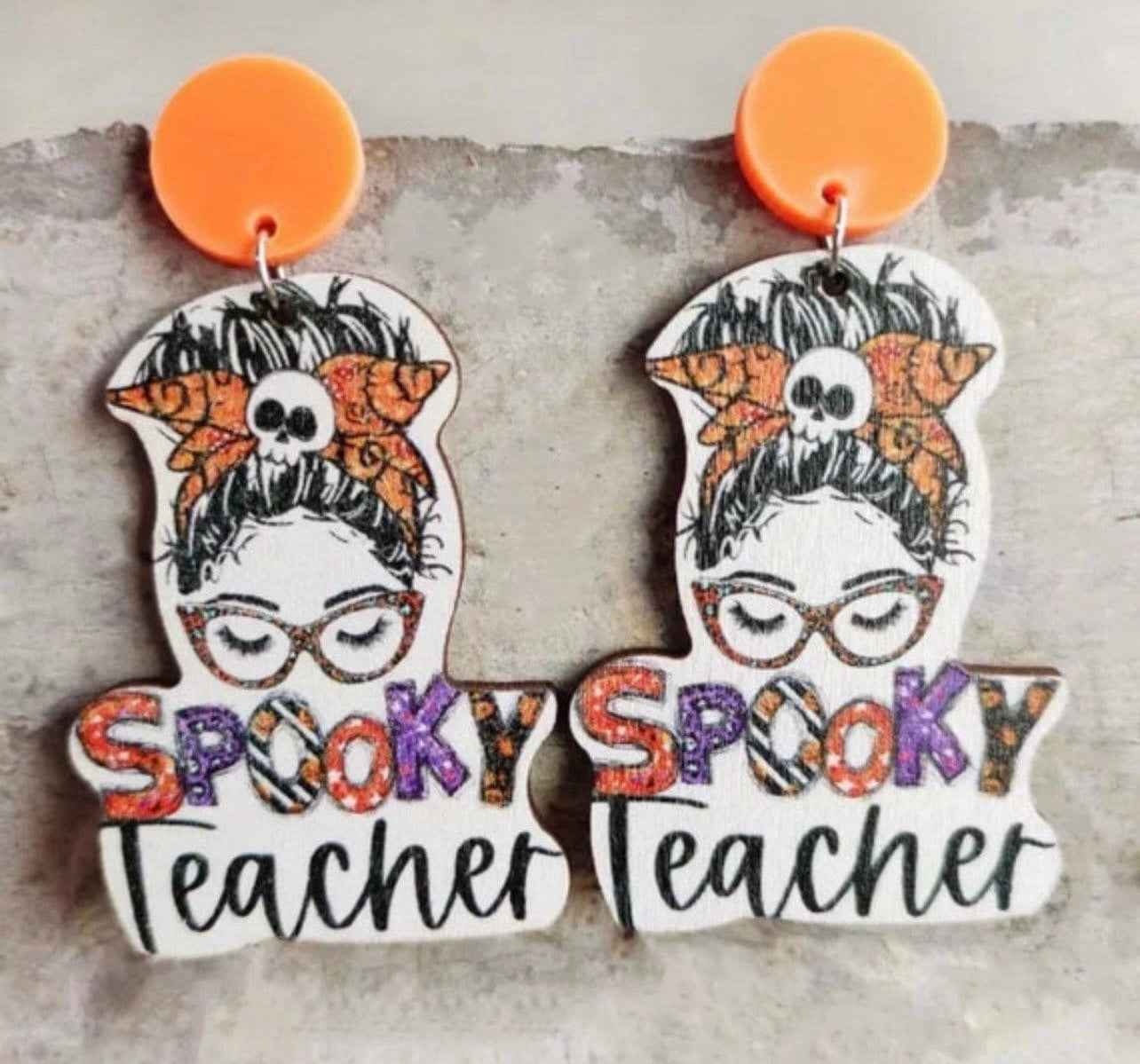 Halloween Teacher Earrings - Trick or Teach