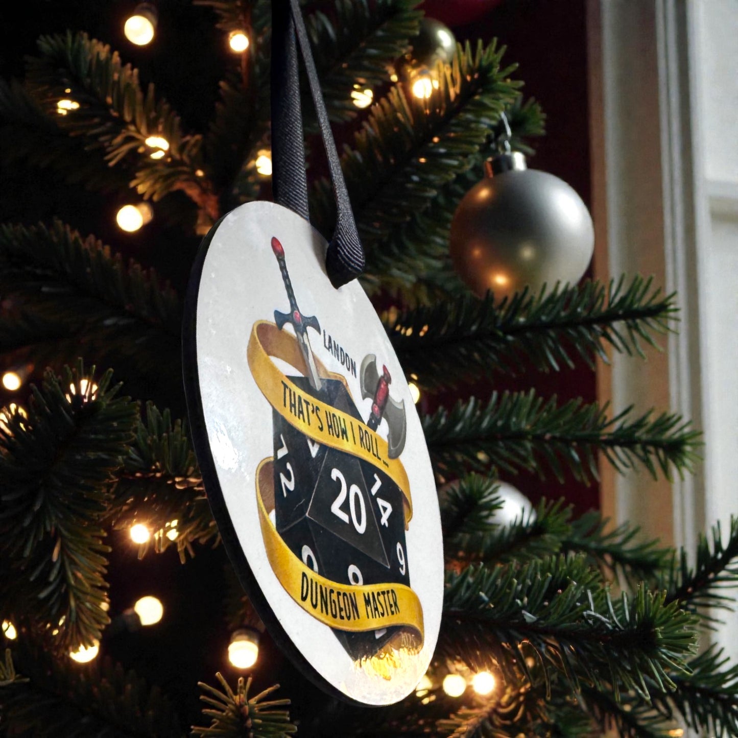 Dungeons & Dragons Ornament – Dungeon Master Christmas Ornament, D&D Holiday Decor