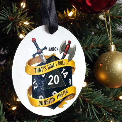 Dungeons & Dragons Ornament – Dungeon Master Christmas Ornament, D&D Holiday Decor