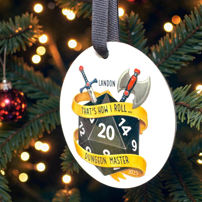 Dungeons & Dragons Ornament – Dungeon Master Christmas Ornament, D&D Holiday Decor