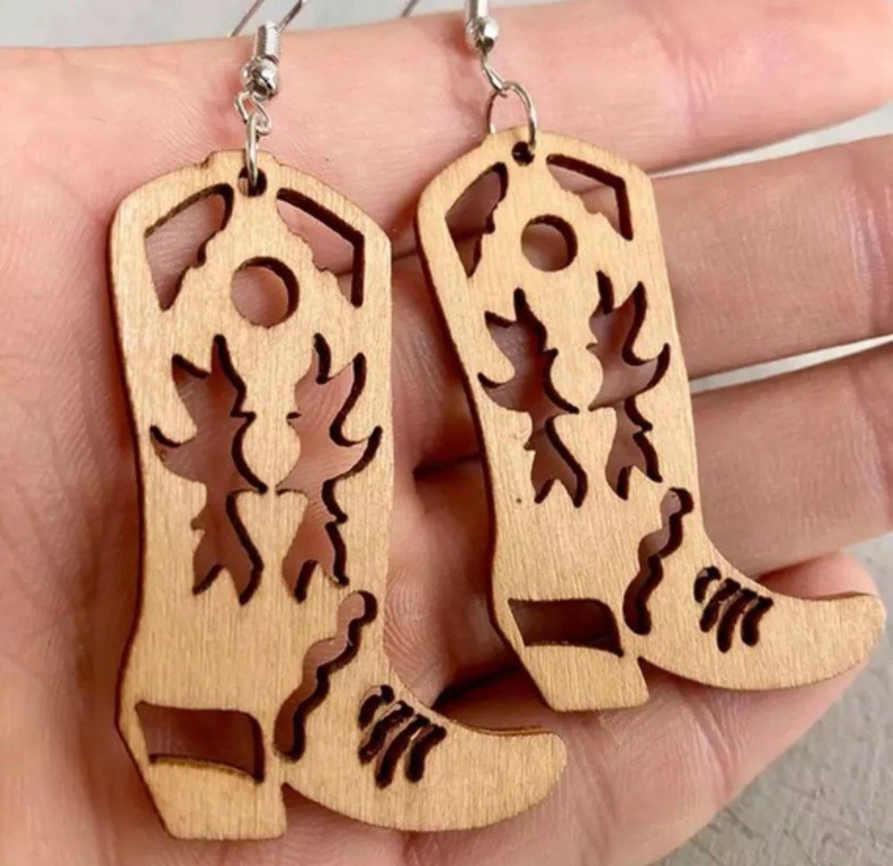 Wild West Chic: Handcrafted Wooden Dangle Earrings - Choose Your Style!