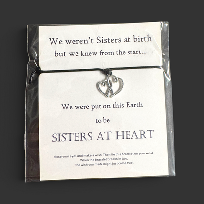 Sisters at Heart Bracelet | Friendship Charm Bracelet for Sisters & Besties