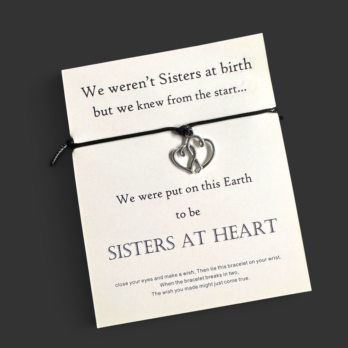 Sisters at Heart Bracelet | Friendship Charm Bracelet for Sisters & Besties