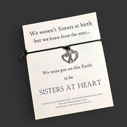 Sisters at Heart Bracelet | Friendship Charm Bracelet for Sisters & Besties