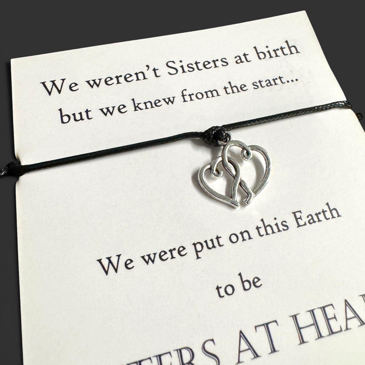 Sisters at Heart Bracelet | Friendship Charm Bracelet for Sisters & Besties