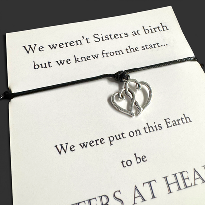 Sisters at Heart Bracelet | Friendship Charm Bracelet for Sisters & Besties