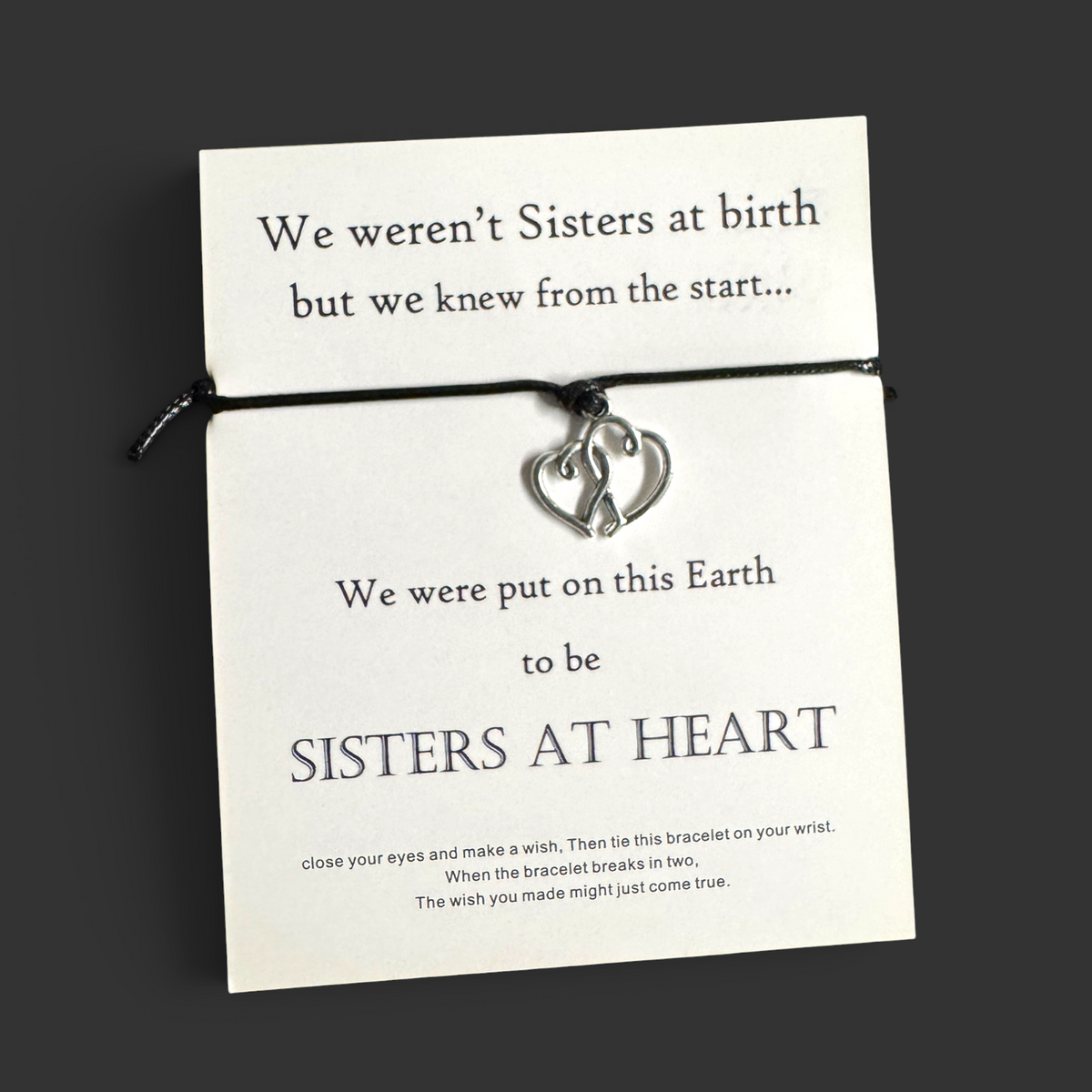 Sisters at Heart Bracelet | Friendship Charm Bracelet for Sisters & Besties