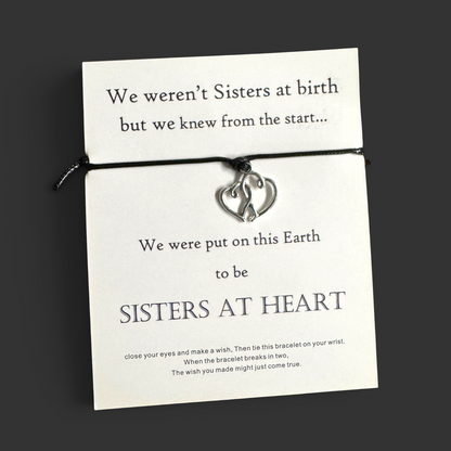Sisters at Heart Bracelet | Friendship Charm Bracelet for Sisters & Besties