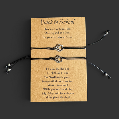 Back to School Paw Print Friendship Bracelets | Parent & Child Gift