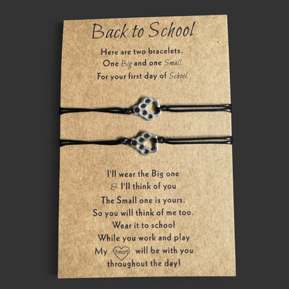 Back to School Paw Print Friendship Bracelets | Parent & Child Gift