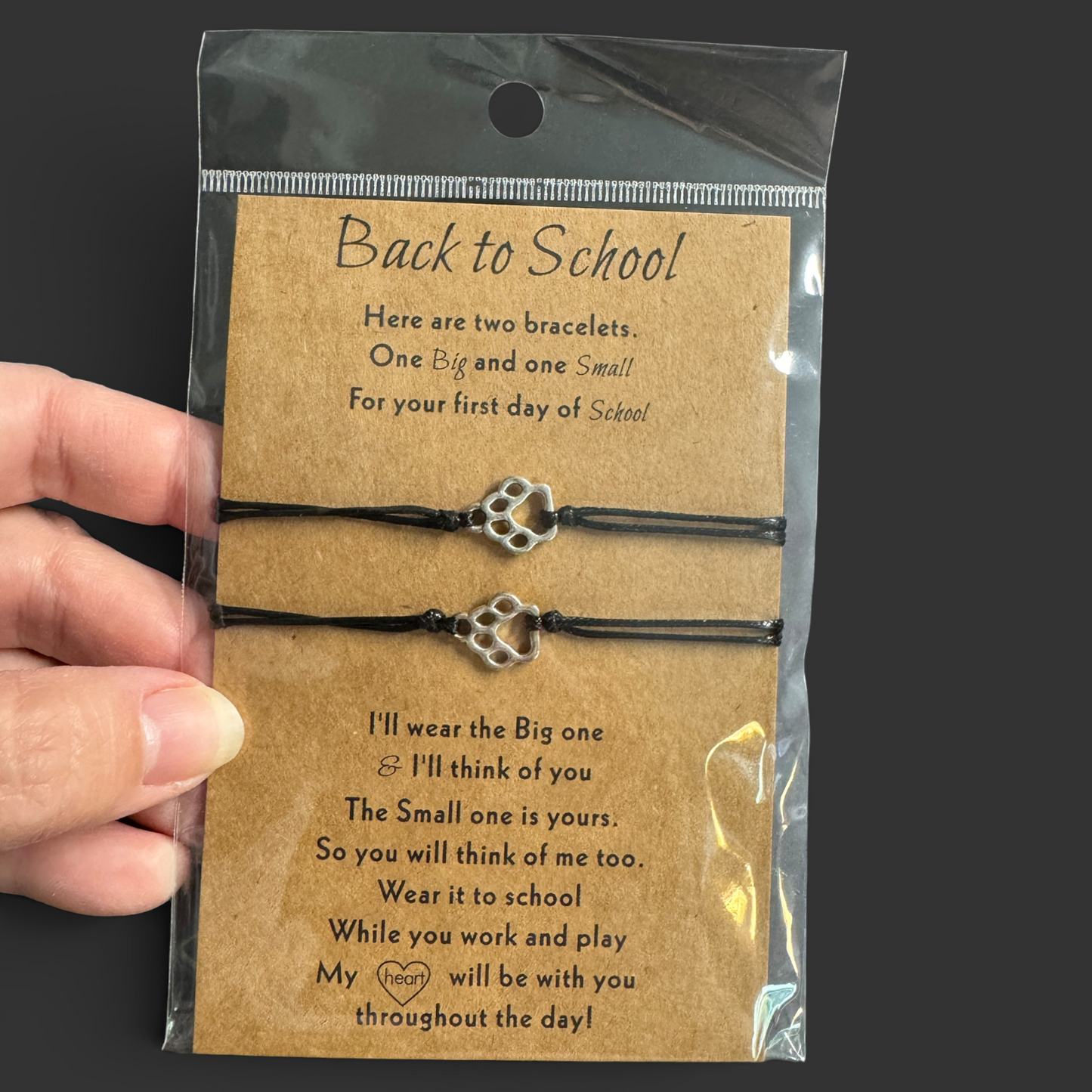 Back to School Paw Print Friendship Bracelets | Parent & Child Gift