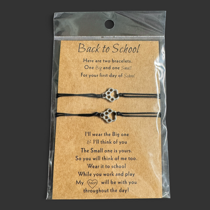 Back to School Paw Print Friendship Bracelets | Parent & Child Gift