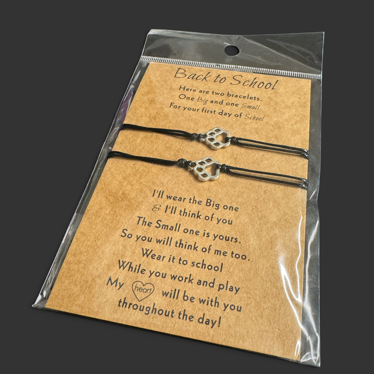 Back to School Paw Print Friendship Bracelets | Parent & Child Gift