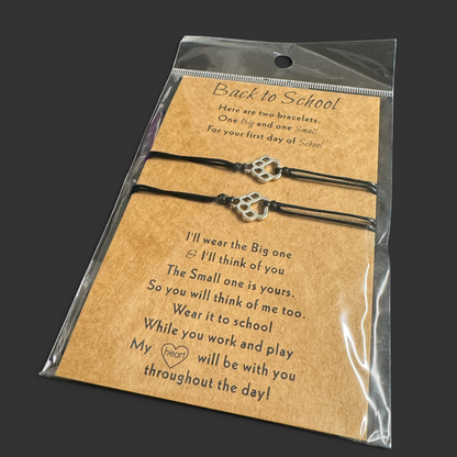Back to School Paw Print Friendship Bracelets | Parent & Child Gift