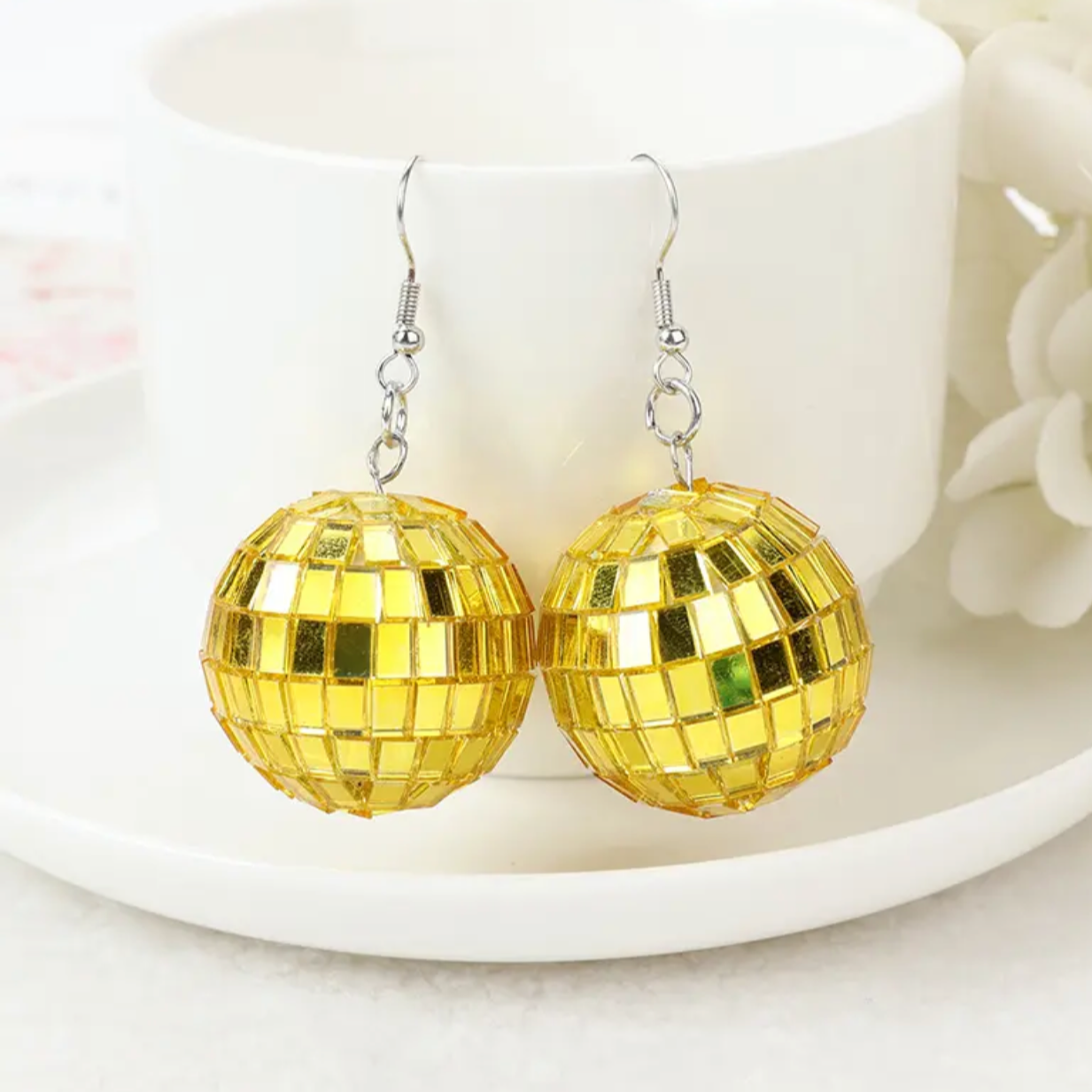 Colorful Disco Ball Earrings - Ball Drop, Disco Ball, Bachelorette Party, New Year's Eve, NYE Earrings, Disco Party - Rhythms of Grace Creative