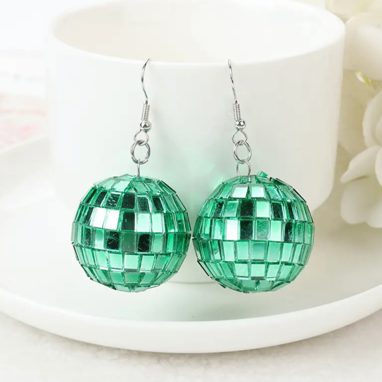 Colorful Disco Ball Earrings - Ball Drop, Disco Ball, Bachelorette Party, New Year's Eve, NYE Earrings, Disco Party - Rhythms of Grace Creative