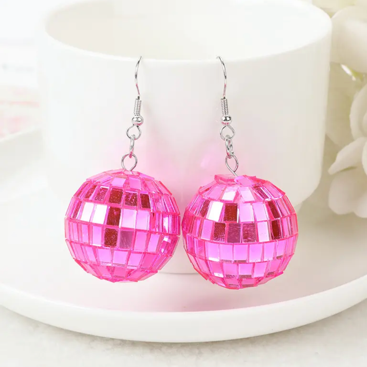 Colorful Disco Ball Earrings - Ball Drop, Disco Ball, Bachelorette Party, New Year's Eve, NYE Earrings, Disco Party - Rhythms of Grace Creative