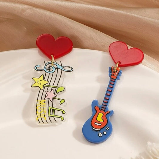 Music Earrings - Jazz Fest, Dangle Earrings, Musician Jewelry, Music Earrings, Musical Notes, Musician Gift, Concert Earrings - Rhythms of Grace Creative
