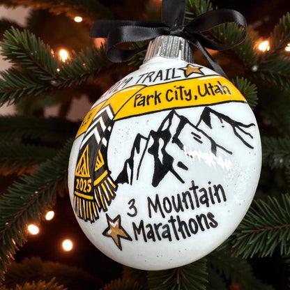 Race to Memories: Personalized Ornaments for Every Finish Line Hero!  Perfect for Marathoners, 5K Sprinters, & Trailblazing Champions!