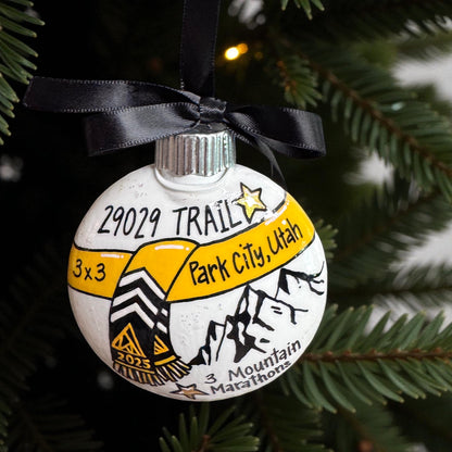 Race to Memories: Personalized Ornaments for Every Finish Line Hero!  Perfect for Marathoners, 5K Sprinters, & Trailblazing Champions!
