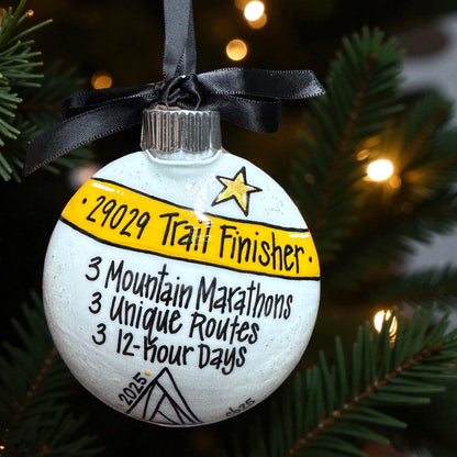 Race to Memories: Personalized Ornaments for Every Finish Line Hero!  Perfect for Marathoners, 5K Sprinters, & Trailblazing Champions!