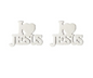 Shine with Faith: I Love Jesus Stud Earrings - Lightweight & Heartfelt! - Rhythms of Grace Creative