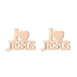 Shine with Faith: I Love Jesus Stud Earrings - Lightweight & Heartfelt! - Rhythms of Grace Creative
