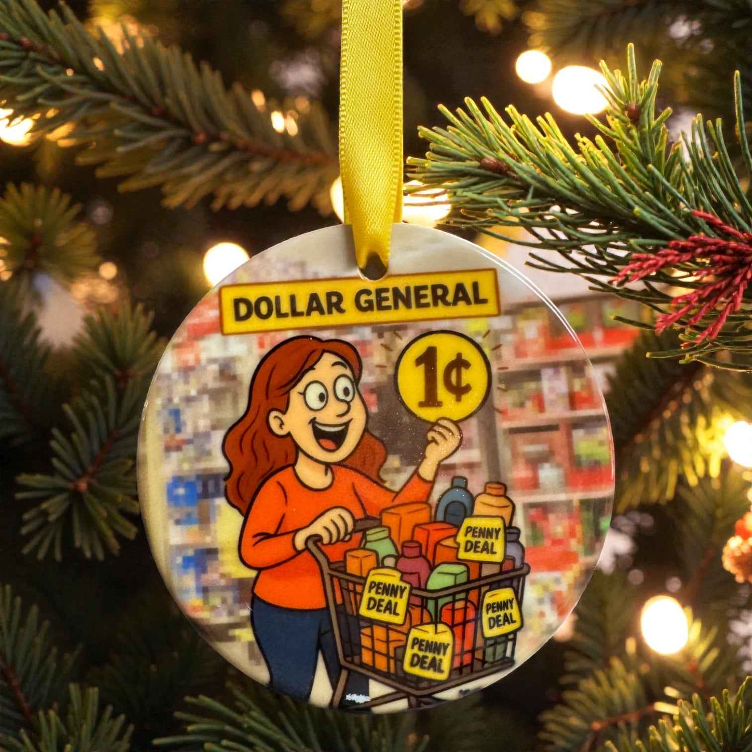 Dollar General Penny Sale Ornament – Deal Hunter Edition (ONE ONLY!)