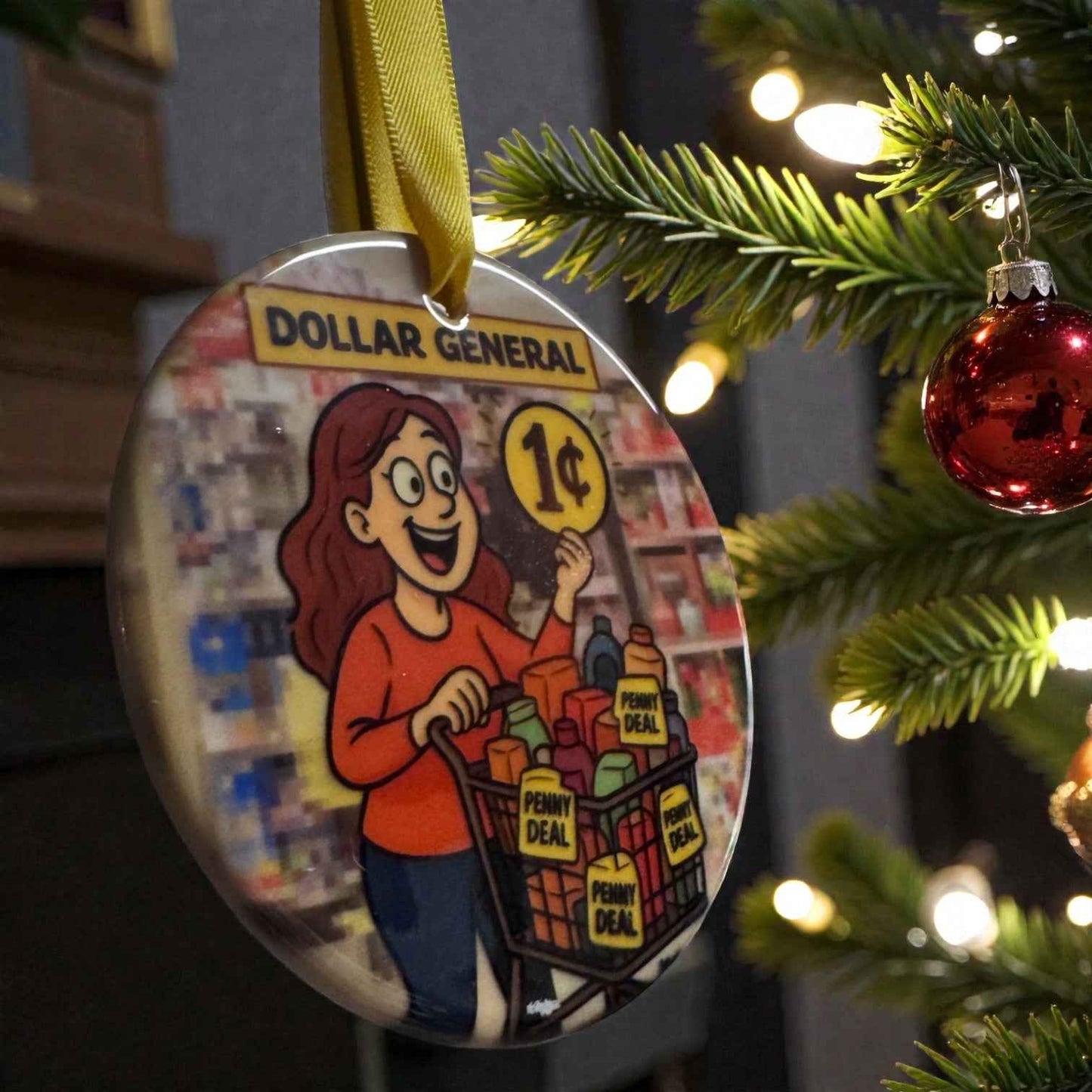 Dollar General Penny Sale Ornament – Deal Hunter Edition (ONE ONLY!)
