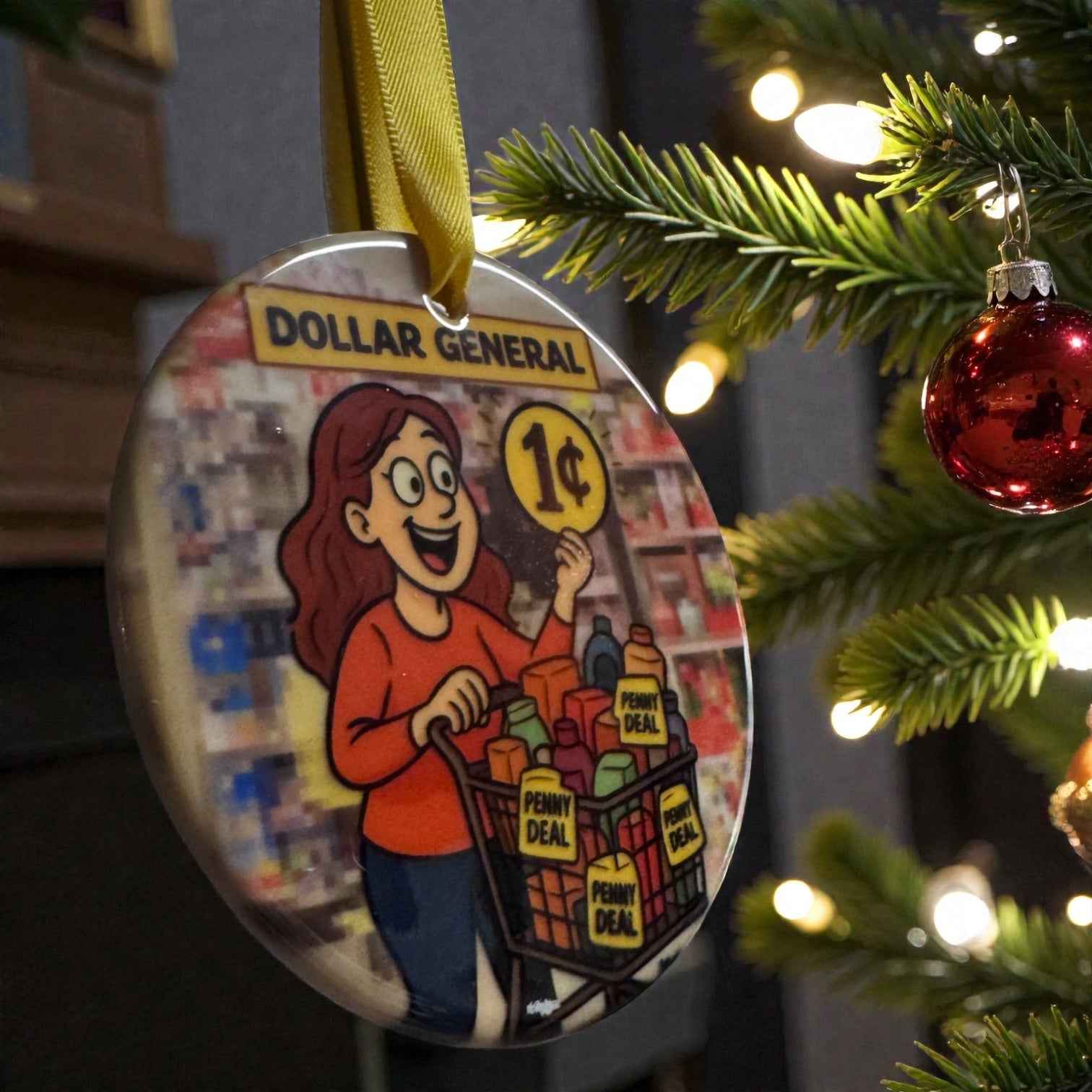 Dollar General Penny Sale Ornament – Deal Hunter Edition (ONE ONLY!)