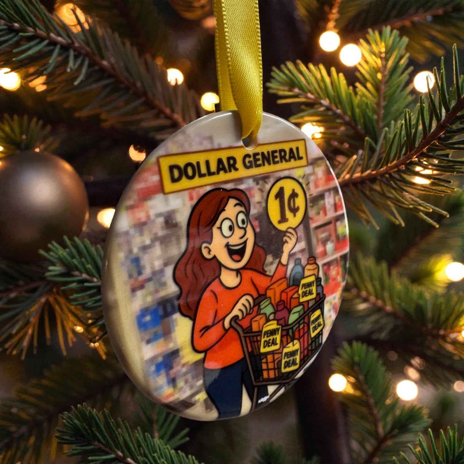 Dollar General Penny Sale Ornament – Deal Hunter Edition (ONE ONLY!)