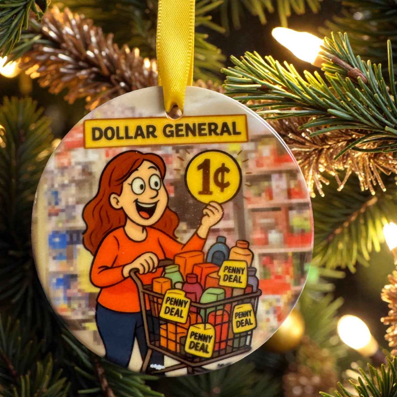 Dollar General Penny Sale Ornament – Deal Hunter Edition (ONE ONLY!)
