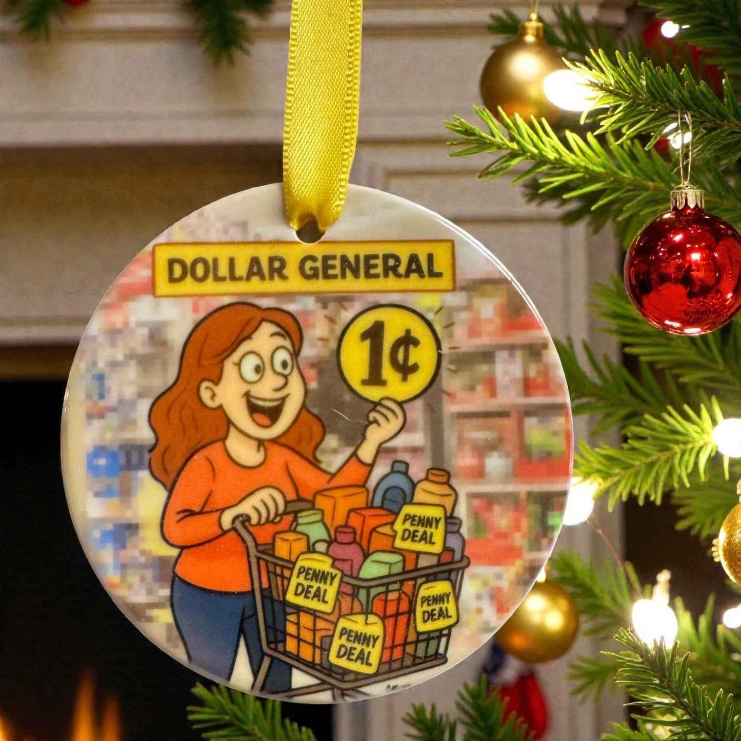 Dollar General Penny Sale Ornament – Deal Hunter Edition (ONE ONLY!)