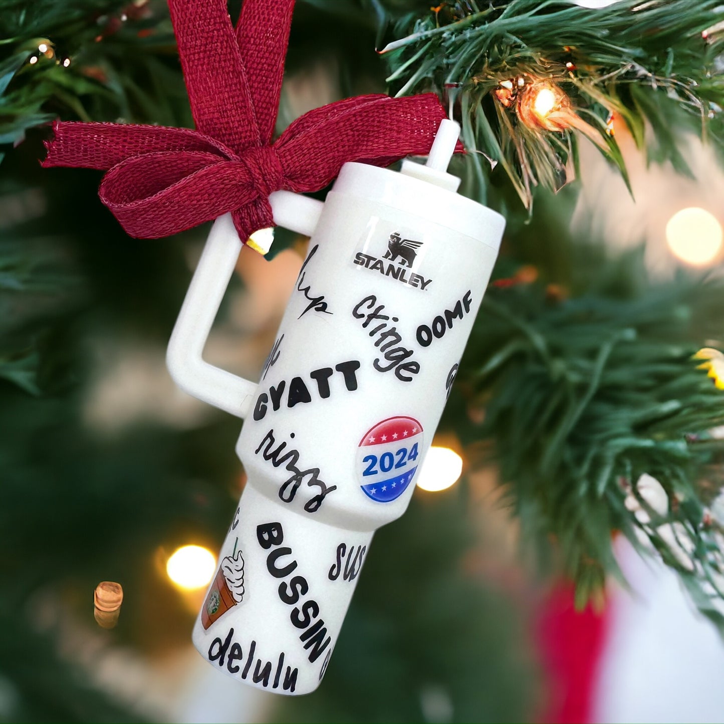 Cheers to the Season: Customized Mini Stanley Cup Ornaments for the Perfect Gift!