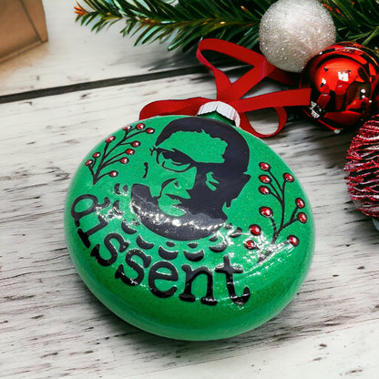 RBG Dissent Christmas Ornament - Personalized Tribute to Equality & Strength!