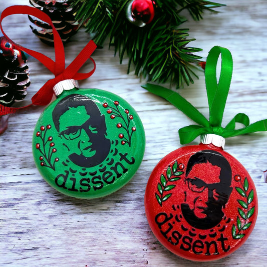 RBG Dissent Christmas Ornament - Personalized Tribute to Equality & Strength!