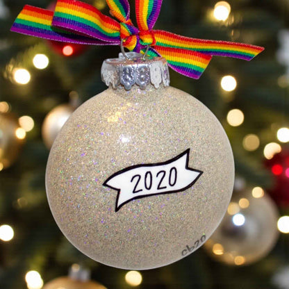 “Our First Christmas as a Family of Three” Personalized Ornament | Hand-Painted Keepsake