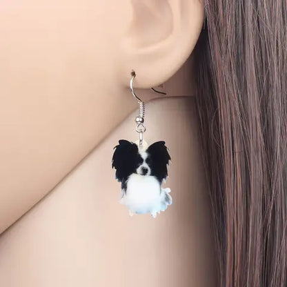 Papillon Dangle Earrings: Flaunt Your Furbaby Flair! 🐾