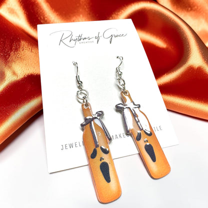 Halloween Bottle Earrings - Halloween Earrings, Wine Earrings, Halloween Accessories, Halloween Earrings, Wine Bottle Earrings, Wine Accessories