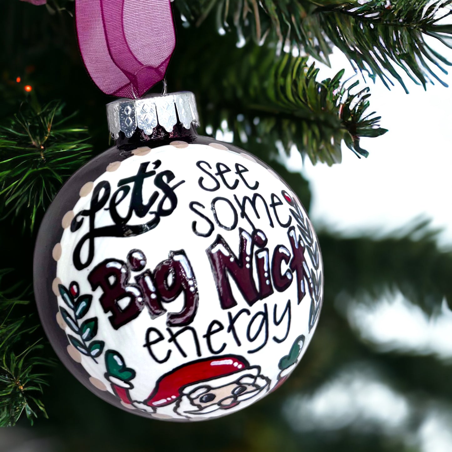 Big Nick Energy Christmas Ornament – Naughty List Approved Holiday Humor!