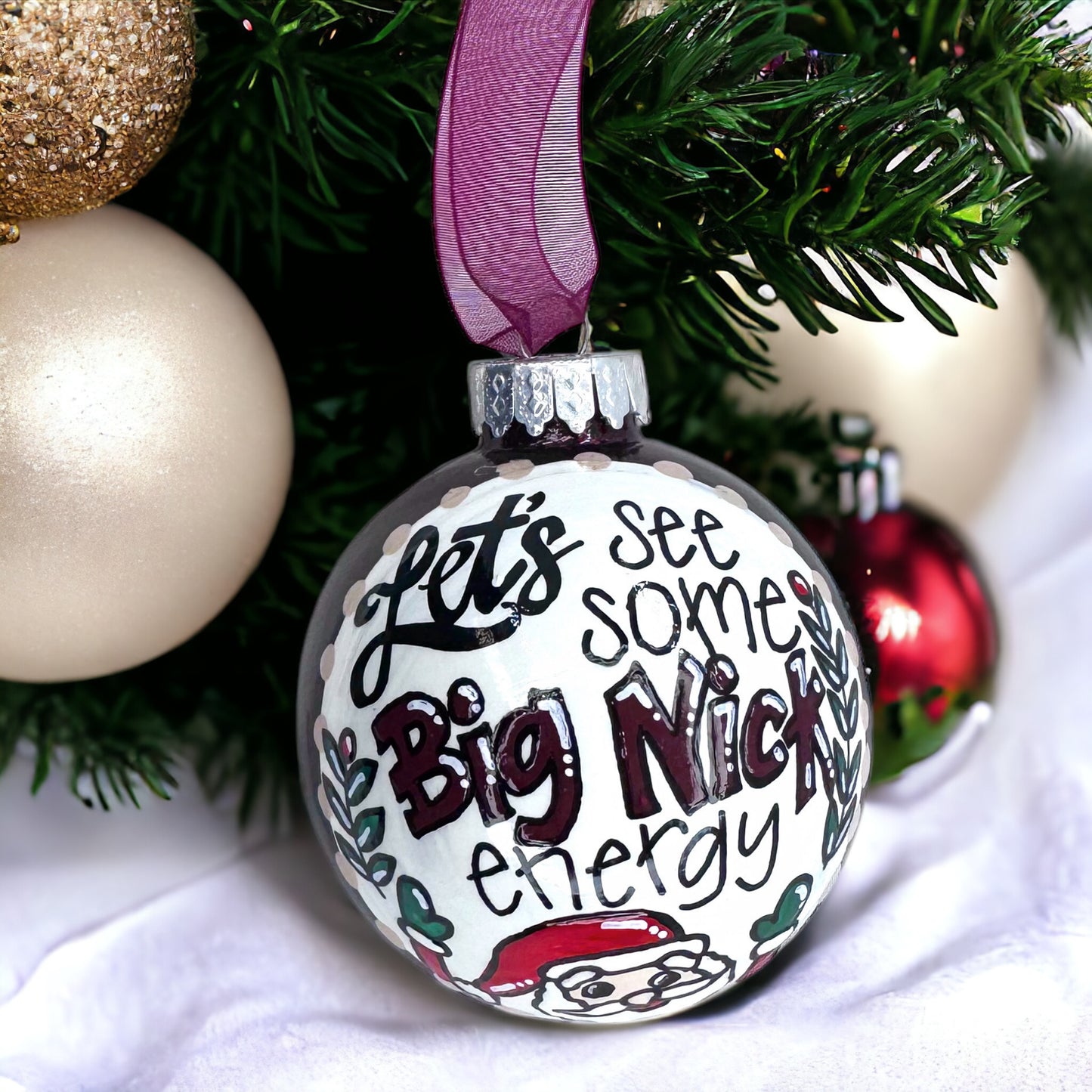 Big Nick Energy Christmas Ornament – Naughty List Approved Holiday Humor!