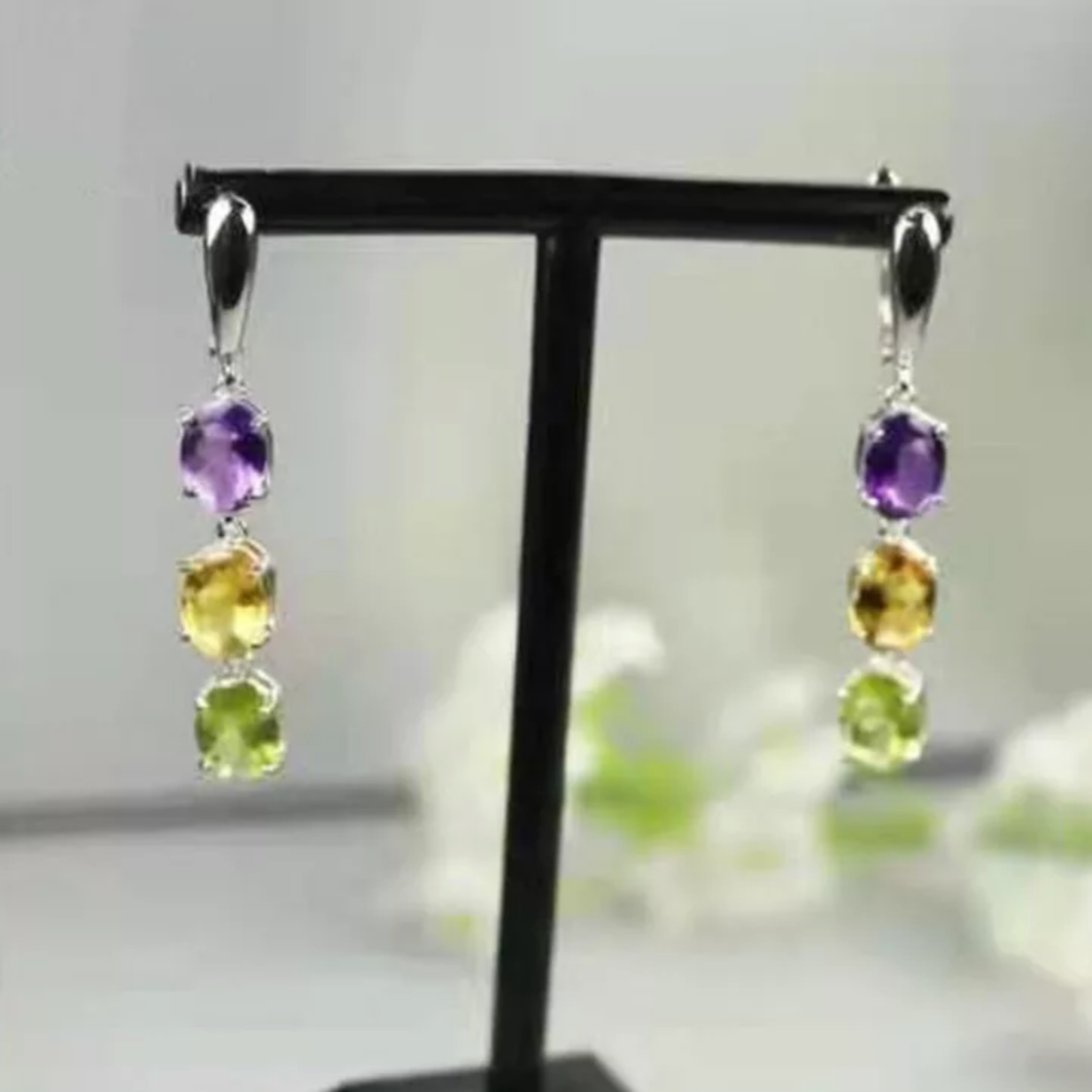Mardi Gras Earrings - Handmade Jewelry, Rhinestone Earrings, New Orleans, NOLA, Purple Green Gold, Maria Gras Jewelry, Parade Outfit - Rhythms of Grace Creative