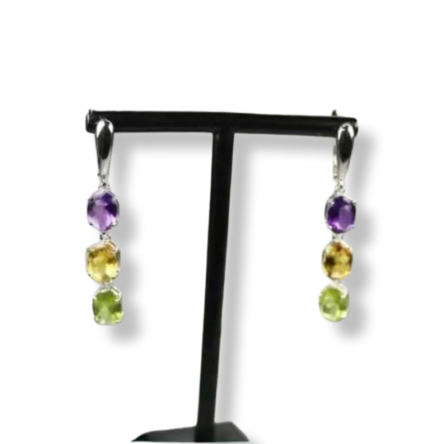 Mardi Gras Earrings - Handmade Jewelry, Rhinestone Earrings, New Orleans, NOLA, Purple Green Gold, Maria Gras Jewelry, Parade Outfit - Rhythms of Grace Creative