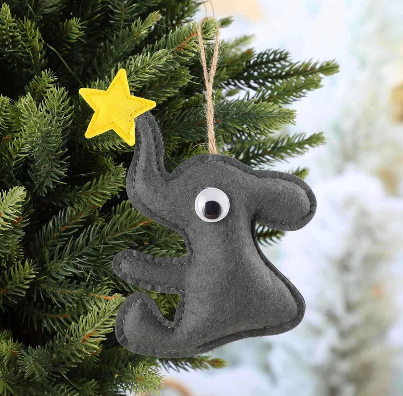 Elephant Friendship Ornament Set (2 Pack) with Story Card | Sister & Best Friend Gift